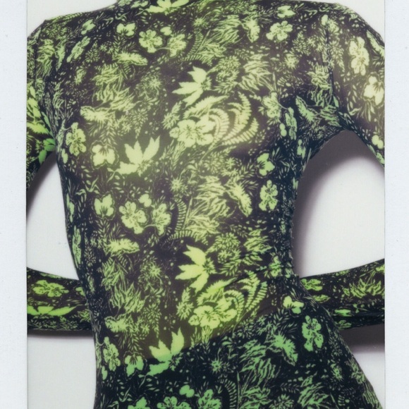 Rodebjer x Swedish Stockings green & black Dellie Vegetal mesh top - size M/L - Picture 3 of 8